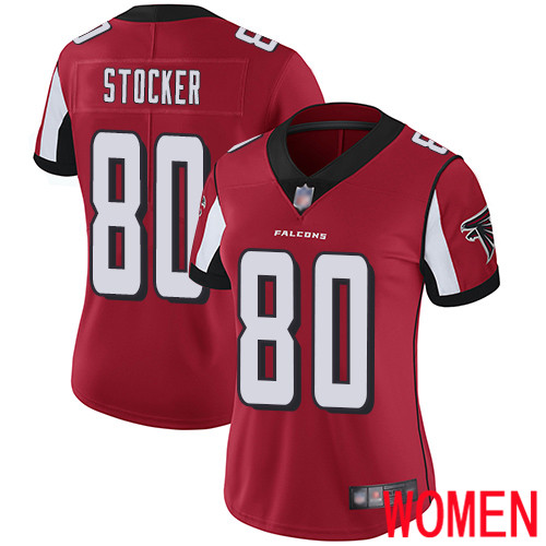 Atlanta Falcons Limited Red Women Luke Stocker Home Jersey NFL Football #80 Vapor Untouchable